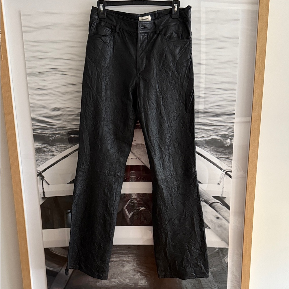 zadig & voltaire leather pants
